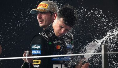 Max Verstappen en Lando Norris F1