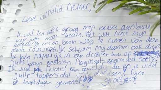 boom keert terug met excuses