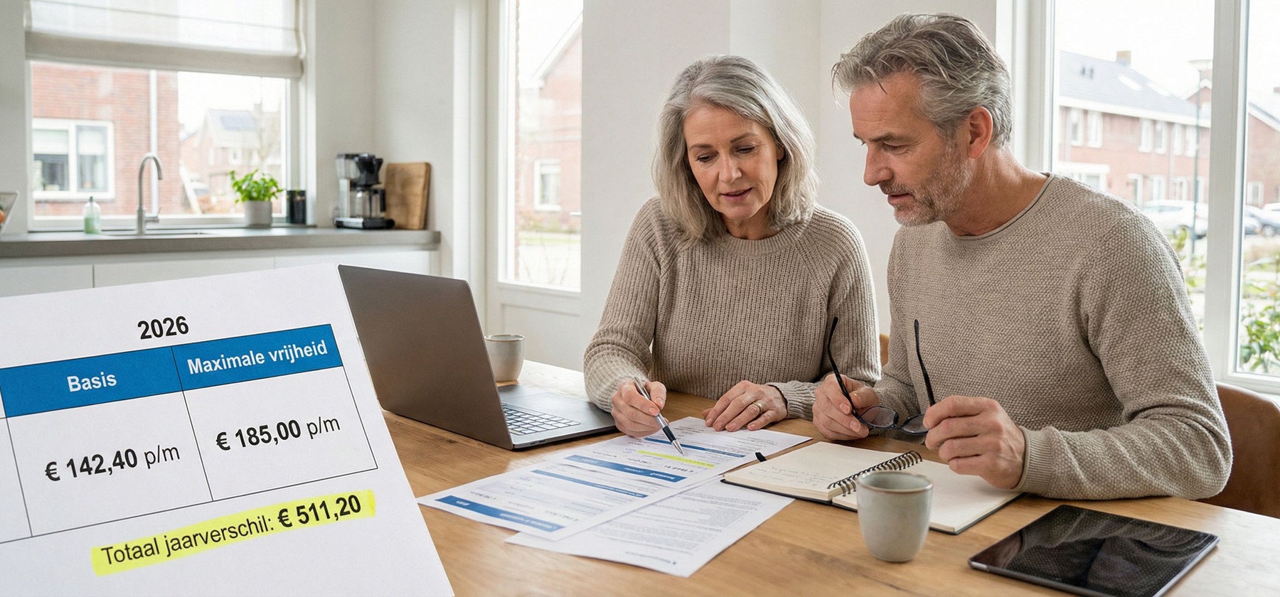 Deze zorgverzekeringen zijn in 2026 het duurst: ruim € 500 per jaar verschil