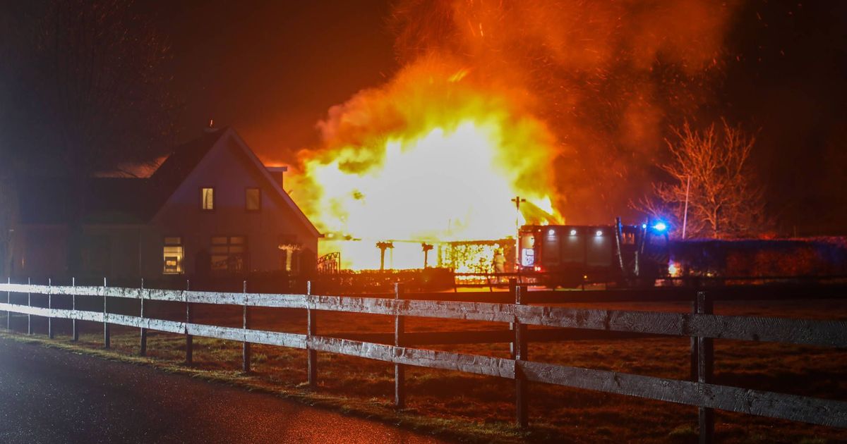 Onrust bij feest • grote brand