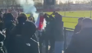 Feyenoord-fans verbranden shirt van Ajax richting Klassieker