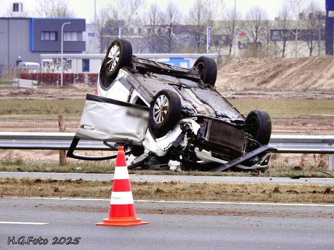 Ernstig ongeval op de nieuwe Hessenweg bij Zwolle