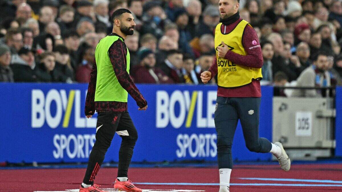 Mohamed Salah kreeg geen minuten tegen West Ham United.