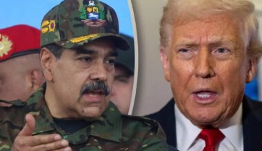 Trump en de Venezolaanse leider Maduro.