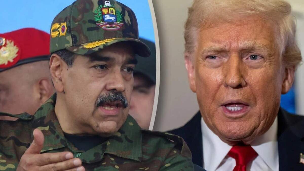 Trump en de Venezolaanse leider Maduro.