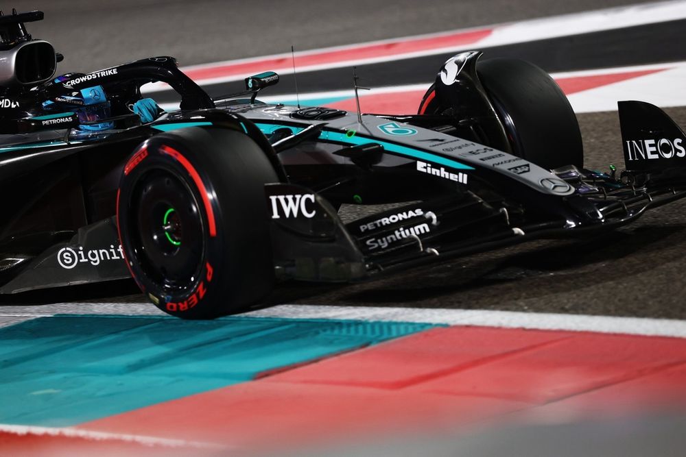 George Russell kwam in de kwalificatie niet verder dan de vierde plaats.