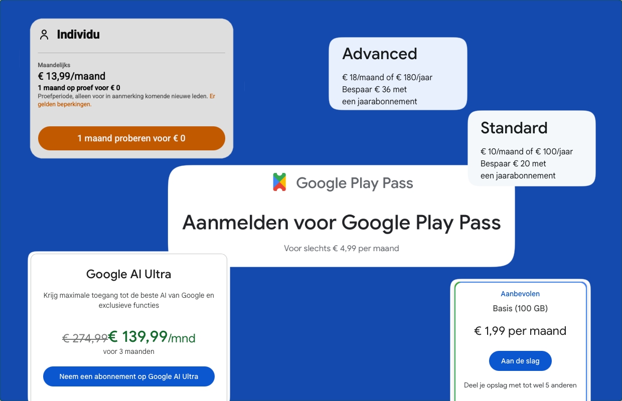 Alle Google-abonnementen op een rij (en een bespaartip)