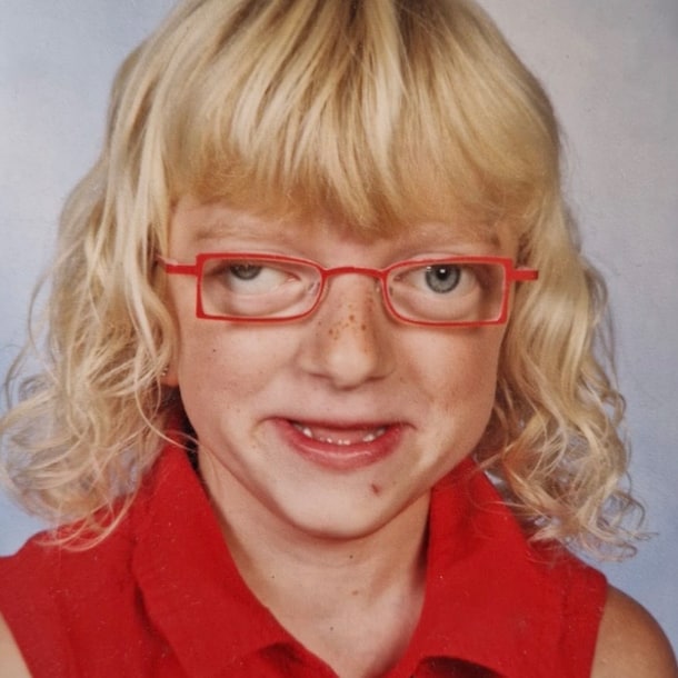 Marijn op 7-jarige leeftijd.