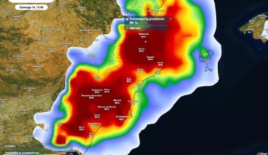 Code rood voor Valencia en Almería wegens overstromingsgevaar