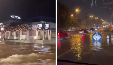 Noodweertreft Málaga: rivieren buiten oevers, vluchten omgeleid