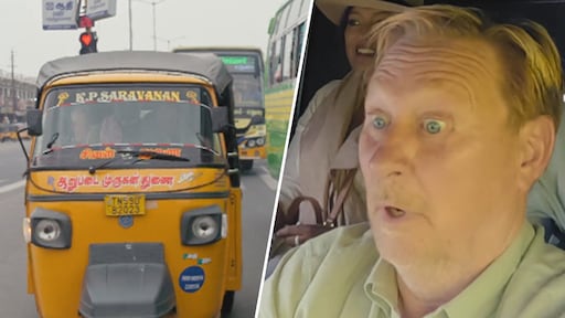 Oos Kesbeke vreest voor zijn leven in Indiase tuktuk