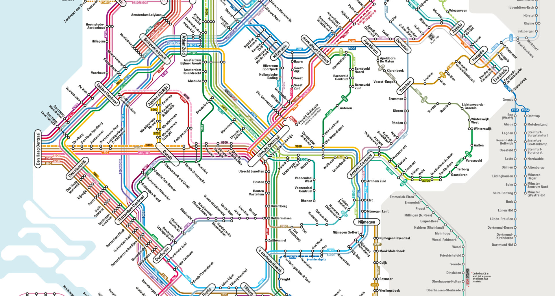 Nieuwe NS-spoorkaart is uit