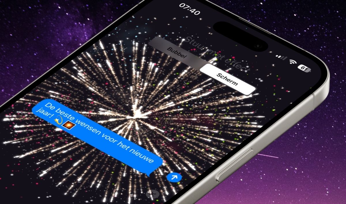 bericht met vuurwerk