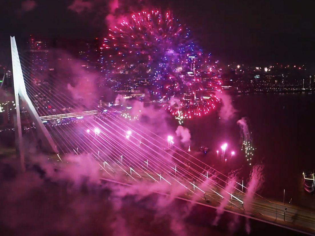 Het Nationaal Vuurwerk tijdens de jaarwisseling 2024-2025.