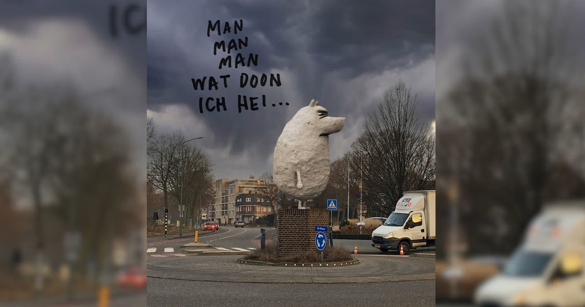 Zanikende Greekbaer wordt tastbaar als rotondekunst in Venlo