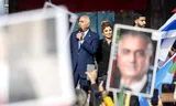 Reza Pahlavi en zijn vrouw Yasmine vorig jaar tijdens een VN-bijeenkomst in Genève.
