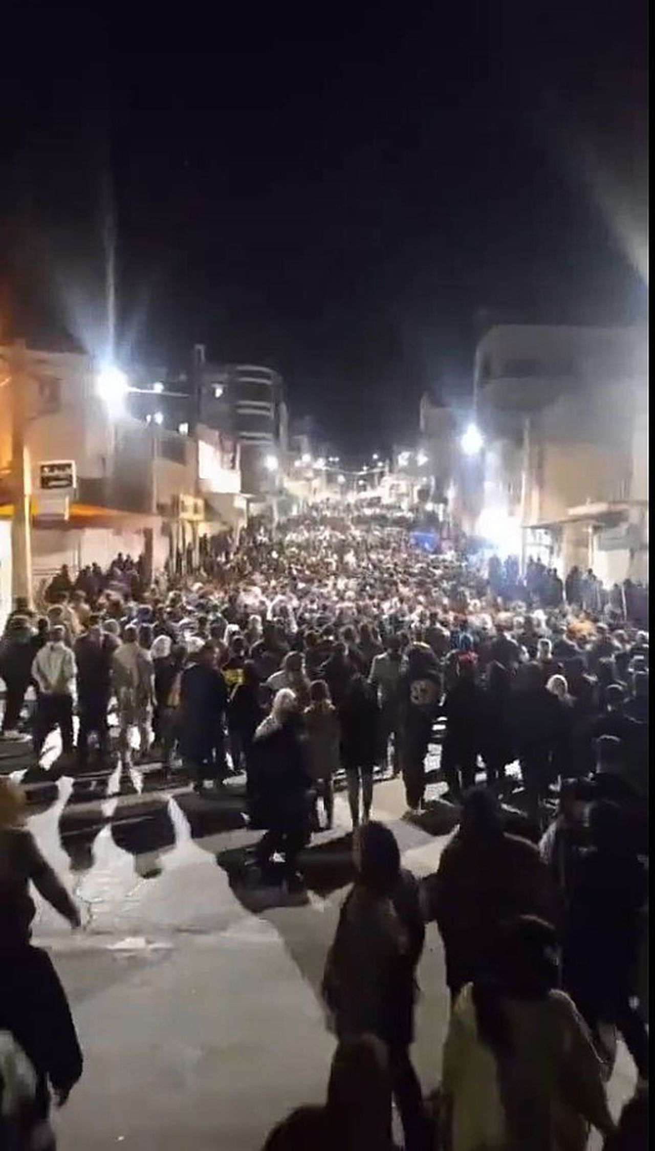 Een protest tegen het regime in de stad Abdanan  op 6 januari