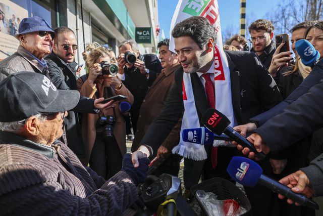 André Ventura tijdens de campagne.  