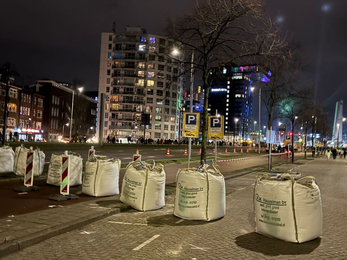Het Vasteland in Rotterdam is afgesloten vanwege het Nationaal Vuurwerk
