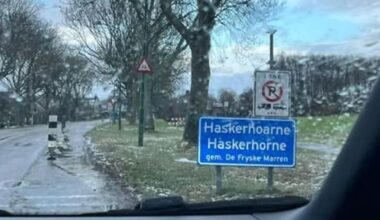 plaatsnaamborden Haskerhorne gestolen in Moerdijk