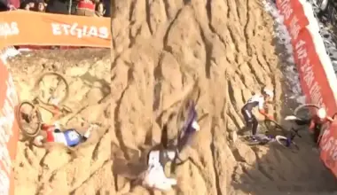 🎥 'Je kan m'n neus breken, maar niet mijn hart': Brand en Pieterse reageren geniaal op bizarre crash-afdaling