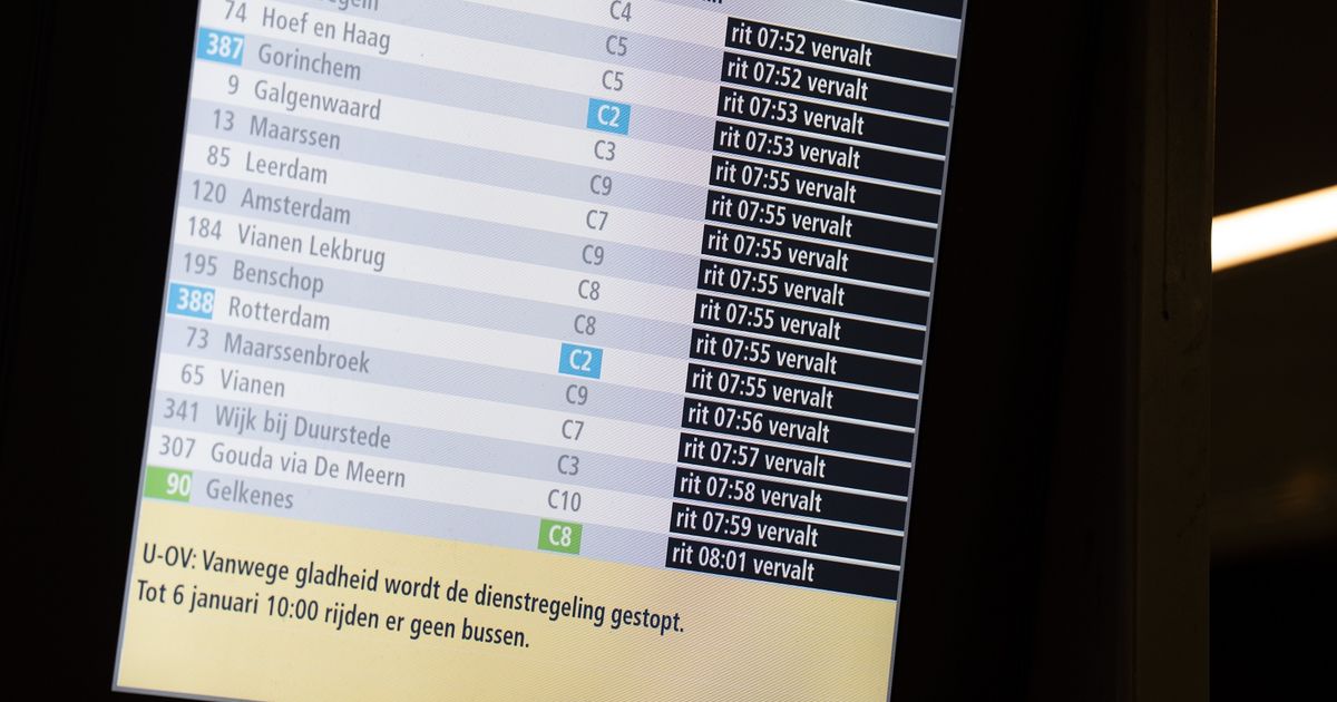 Tot morgenochtend geen bussen meer, volg hier het laatste nieuws