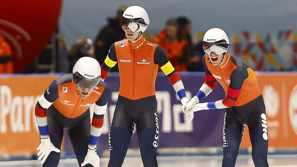 Gelegenheidstrio Oranje schaatst verrassend naar EK-zilver op ploegenachtervolging