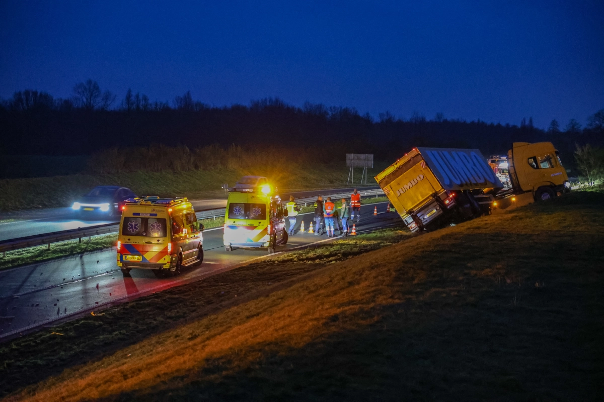 File op Centrale As door ongeval met vrachtauto