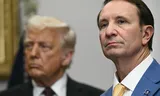 Donald Trump en gouverneur Jeff Landry van Louisiana in maart in het Witte Huis in Washington.