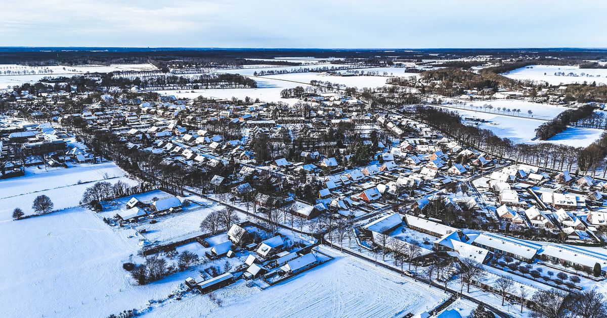 Drenthe onder een witte laag en code geel vanwege gladheid