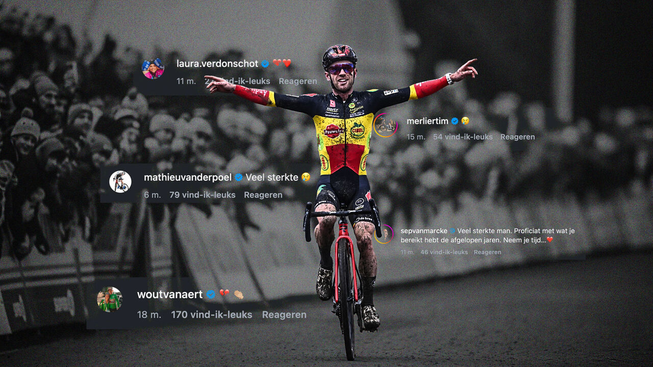 Wout van Aert en Mathieu van der Poel steken Iserbyt hart onder de riem: "Veel sterkte"