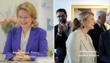 Stéphanie bij presentatie portretten, Mathildes bezoek ivm geweld