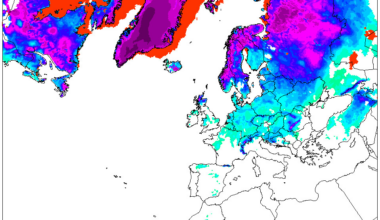 In (bijna) heel Europa is het koud