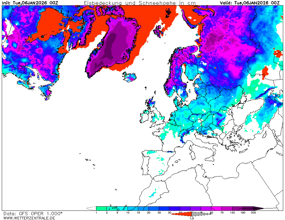 In (bijna) heel Europa is het koud