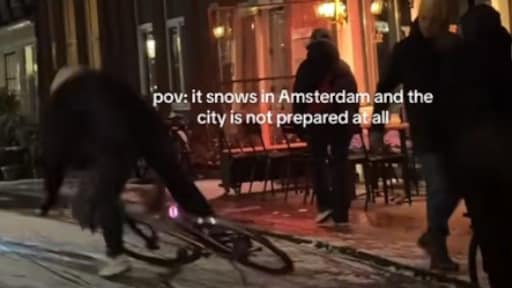 Beelden spekglad Amsterdam gaan de wereld over: 'Moesten auto's duwen'