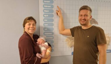 De trotse ouders Joyce en Dirk met hun zoon Daan (foto: Elisabeth-TweeSteden Ziekenhuis).