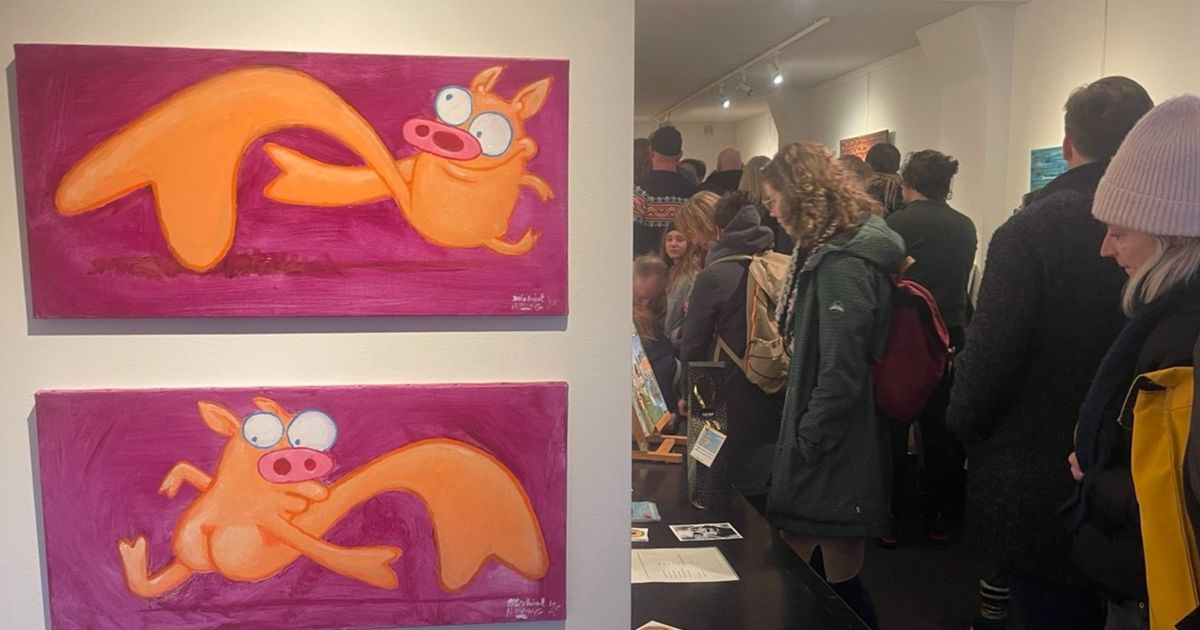 Varkentje Rund komt ook tot leven op schilderijen van kunstenaar Michiel Hoving