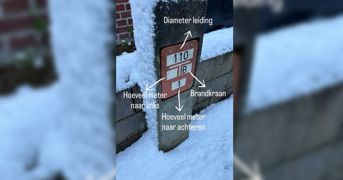Brandweer roept op: maak putdeksels sneeuwvrij om goed bij brandkranen te komen