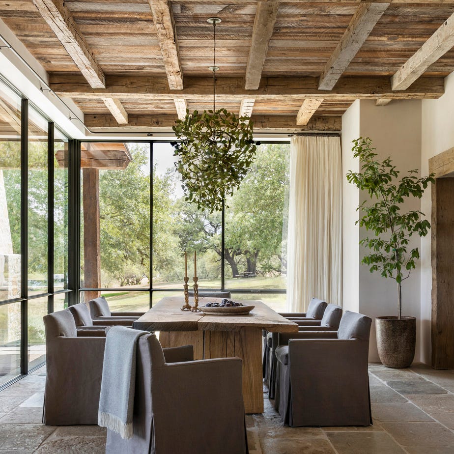 1990s ranch house in texas hill country designed by marie flanigan interiors