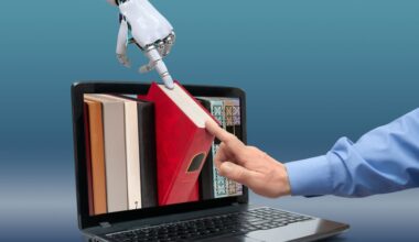 Een gloeilamp met een AI-icoon geeft informatie weer; dit is het concept van een digitale chatbot. 