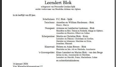 Ds. L. Blok (83) overleden (incl. rouwkaart)
