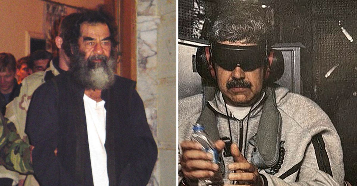 Waarom doen de beelden van de gevangen Maduro aan Saddam Hussein denken?