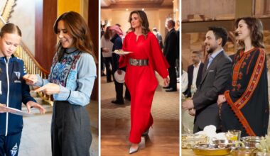 Rania en Rajwa bij iftar met familie, Mary draagt bijzondere blouse