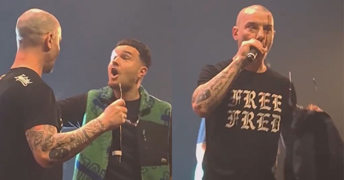 Infected Records concert krijgt aparte wending als Steen bekogeld wordt met bier en bloedend op zoek gaat naar dader