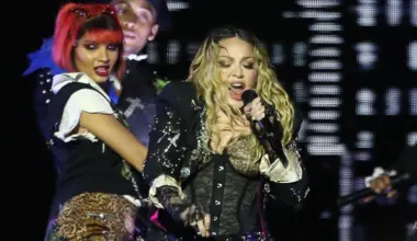 Madonna tijdens een optreden in Rio de Janeiro in 2024