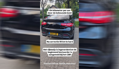 154 km/h binnen de bebouwde kom: rijbewijs van beginnende AMG-bestuurder ingevorderd