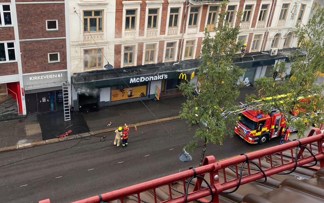 Brann på McDonalds på Majorstuen