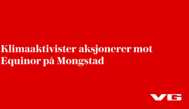 Klimaaktivister aksjonerer mot Equinor på Mongstad