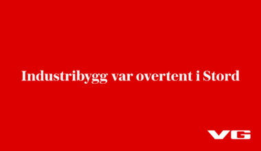 nå: Brann i industribygg i Stord: –⁠ Overtent - VG
