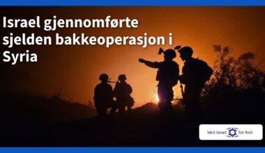 Israel gjennomførte sjelden bakkeoperasjon i Syria